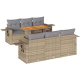  7-dijelni set vrtnih sofa od poliratana s jastucima bež | shoptok.hr