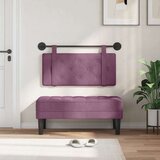  Držeće uzglavlje Zidne Ljubičasta 90 x 55 x 5 cm Baršun - Ljubičasta 80 cm bez LED | shoptok.hr