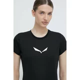 Salewa Športna kratka majica Solidlogo črna barva