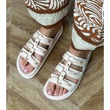 Gemre Beige Roman flip-flops with studs Elenois | ePonuda.com