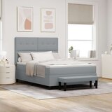  Krevet s madracem Set od 2 Siva Tkanina 140 x 190 cm Madrac | shoptok.hr