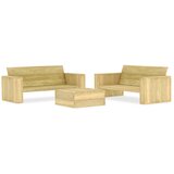 The Living Store Vrtna počivalna garnitura 3-delna iz impregnirane borovine - Vrtna Sedežna Garnitura, (21467307) | Shoptok.si