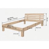 MID.YOU postelja 90 cm x 200 cm , les bukev (jedrovina) | Shoptok.si