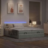 vidaXL Okvir kreveta s madracima svijetlosivi 160x200cm baršunasti | shoptok.hr