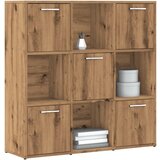 vidaXL Knjižna polica artisan hrast 90x28x90 cm inženirski les Cene