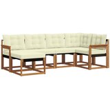  Set vanjskih sofa 6 kom. Prirodna i krem Smeđa 247 x 128,5 x 73 cm | shoptok.hr