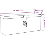  Kutija za pohranu crna 50x15x20,5 cm aluminijska | shoptok.hr
