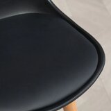  Set od 2 barske stolice skandinavski dizajn s osloncem za noge 43 cm x 43 cm x 91 cm prirodna + crna | shoptok.hr