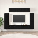 vidaXL Set TV komoda s policom s pohranom s vratima 8 pcs Crni hrast 80 x 30 x 30.5 cm | shoptok.hr