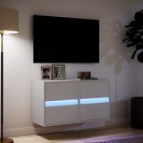  Zidni TV ormarići s LED svjetlima 2 kom bijeli 41 x 31 x 45 cm | shoptok.hr