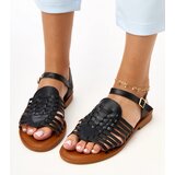 Gemre Black flat Roman sandals Everlay | Shoptok.si