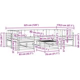  Set vanjskih sofa 5 kom. Bijela i bež | shoptok.hr
