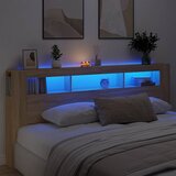  LED uzglavlje boja hrasta sonome 220x18,5x103,5 cm | shoptok.hr