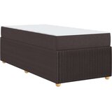  Posteljni okvir z vzmetnico Temno rjava 90 x 190 cm blago, (5000069888) | Shoptok.si