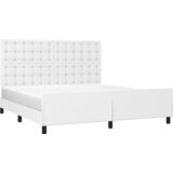  Okvir za krevet s uzglavljem bijeli 180x200 cm od umjetne kože | shoptok.hr