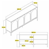 Hanah home Komoda Lyon 79 Krem-Crna | Eponuda.ba