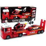  Set vatrogasnih vozila na tegljaču - helikopter i auto | shoptok.hr