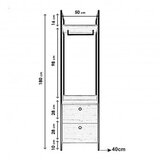 Hanah home trend - L612 oak wardrobe | ePonuda.com