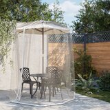 vidaXL Komarnik za dežnik 220 mreža bela Φ330x250 cm | Shoptok.si