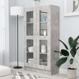  Vitrina betonsko siva 82,5x30,5x150 cm iverna plošča, (20771717) | Shoptok.si