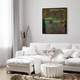  Slika - Gustav Klimt – Country House on the Attersee Lake 40x40 U crnom drvenom okviru | shoptok.hr