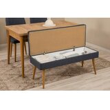 Hanah home vina bench 04 1048 atlantic pine dark blue (produžni trpezarijski sto, stolice i konzola (6 komada)