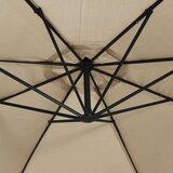  Konzolni suncobran s LED svjetlima i metalnom šipkom 350 cm bež | shoptok.hr