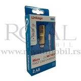 auto punjač linkage metalic LM-02 micro 2.4A (dual port) zlatni Cene