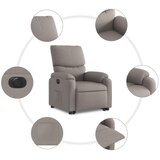  Električni naslonjač na podizanje od tkanine smeđesivi | shoptok.hr