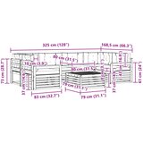  Set vanjskih sofa 7 kom. Bijela i bež Poliester | shoptok.hr