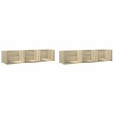 vidaXL Stenska omarica 2 kosa sonoma hrast 75x18x16,5 cm inž. les, (21101806) Cene