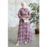 InStyle Layla Patterned Chiffon Dress - Lilac cene