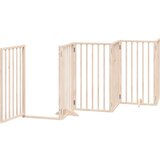 vidaXL Ograda za pse z vrati zložljiva 6 panelov 300 cm topolovina | Shoptok.si