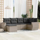  6-dijelni set vrtnih sofa od poliratana s jastucima svjetlosivi | shoptok.hr