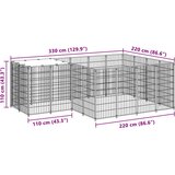  Kavez za pse crni 6,05 m² čelični | shoptok.hr