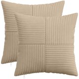  Presvlaka za jastuk 2 pcs ALMELO Sivosmeđa 45 x 45 cm Kord | shoptok.hr
