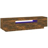 TV ormarić s LED svjetlima boja dimljenog hrasta 160x35x40 cm | Eponuda.com