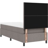 vidaXL Postelja s škripcem z vzmetnico taupe 100x200 cm tkanina, (22083827) | Shoptok.si