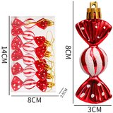 INF Božični okraski v obliki bonbonov - Mini okrogli bonboni (6 kosov) Red, (5000078499) | Shoptok.si