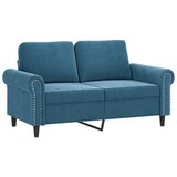 vidaXL Kavč dvosed moder 120 cm žamet, (21007911) | Shoptok.si