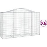  Lučne gabionske košare 6 kom 200x50x120/140cm pocinčano željezo | Eponuda.com