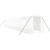 vidaXL Rastlinjak z jeklenim okvirjem bel 28 m² 4x2x2 m, (20759990) Cene