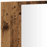 vidaXL LED omarica z ogledalom starinski les 90x12x45 cm inž. les | Shoptok.si