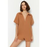 Trendyol Jumpsuit - Brown - Relaxed fit Cene