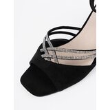 GOODIN Black suede heeled sandals | Shoptok.si