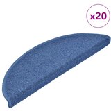  Prostirke za stepenice 20 kom 56x17x3 cm plave poluokrugle | shoptok.hr