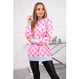 Kesi Geometric motif sweater light pink | Shoptok.si
