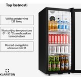 Klarstein GrandCooler ugostiteljski hladnjak za piće | 106 x 46 cm | LED unutarnje osvjetljenje | Crna | shoptok.hr