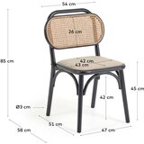 Kave Home Crna/bež blagovaonska stolica Doriane – | shoptok.hr
