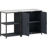 vidaXL Kuhinjski set za shranjevanje 2 pcs Antracitna 150 x 50 x 92 cm | Shoptok.si
